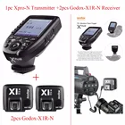 Беспроводной триггер вспышки Godox Xpro-N TTL 2,4G 18000s HSS для Nikon DSLR, передатчик Godox Xpro-N + 2 приемника Godox-X1R-N