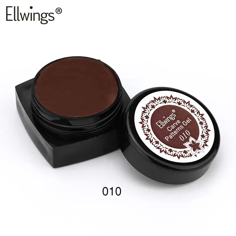 10 Ellwings 3D Резные узоры гель замочить от УФ гель для ногтей моделирование Маникюр DIY яркие цвета Скульптура Дизайн ногтей украшения - Цвет: 10