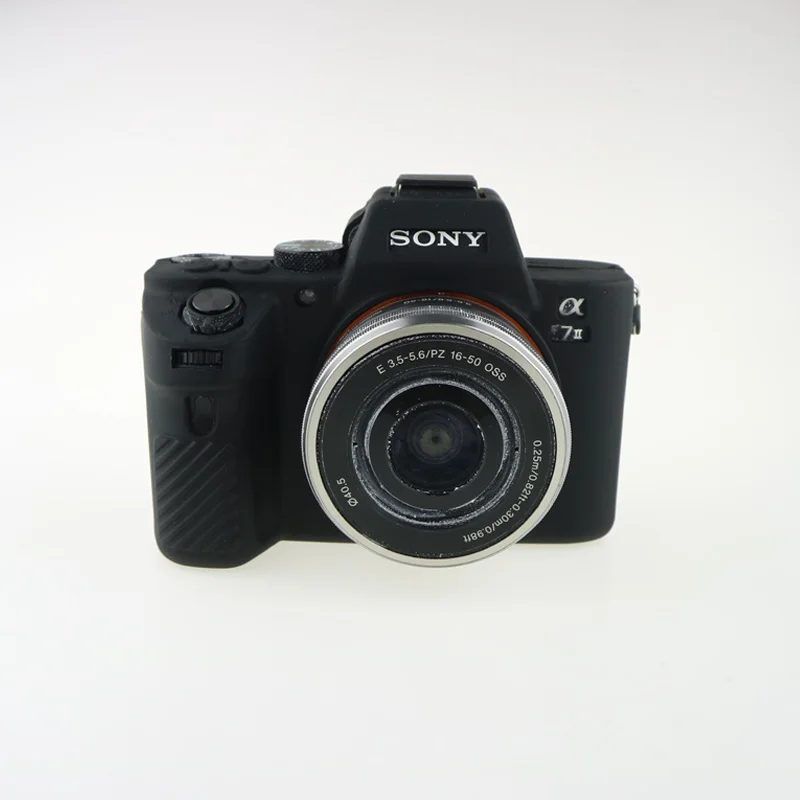 Black Мягкий силиконовый чехол для камеры sony A7R II A7 II A7R Mark 2 A7S2 резиновый защитный чехол - Цвет: Black