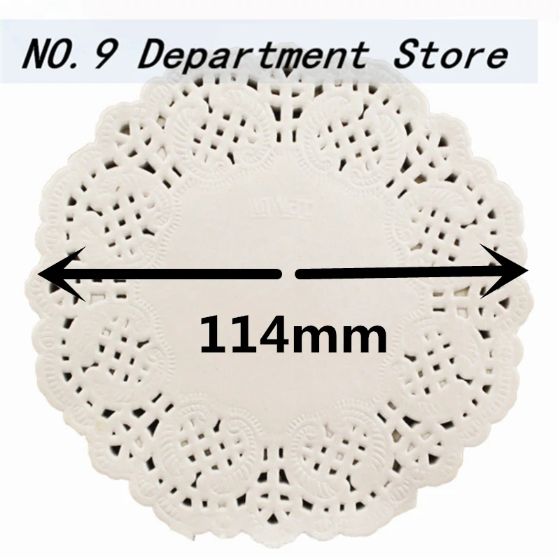 

Бесплатная доставка 4,5 "100 шт./лот, круглая кружевная бумага, поглощающая масло, бумага для торта, Бисквитное украшение, нижняя бумага, вечерн...