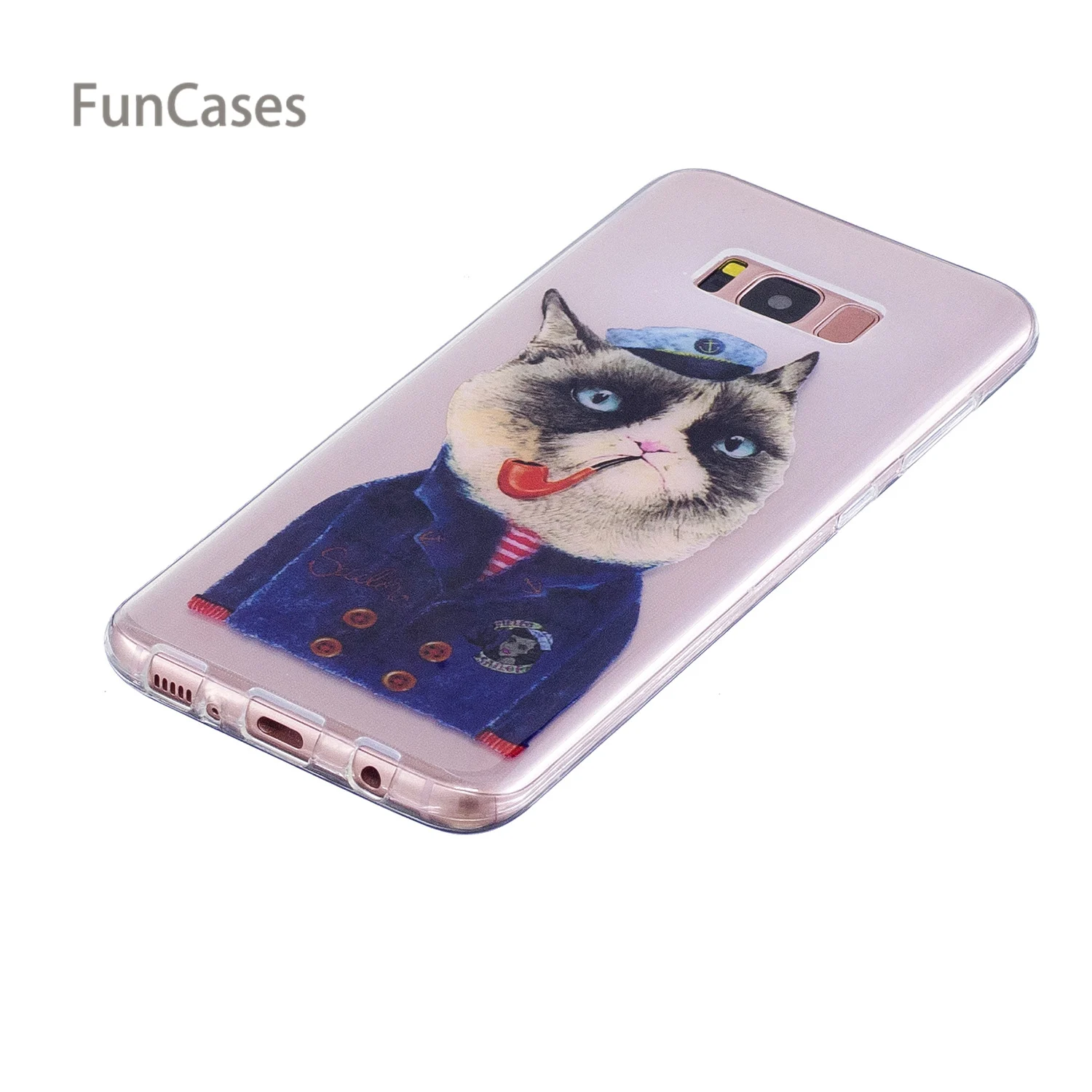 Капитаном Cat Чехол СПС Estuche samsung S8 плюс задняя панель из мягкого силикона с Casa