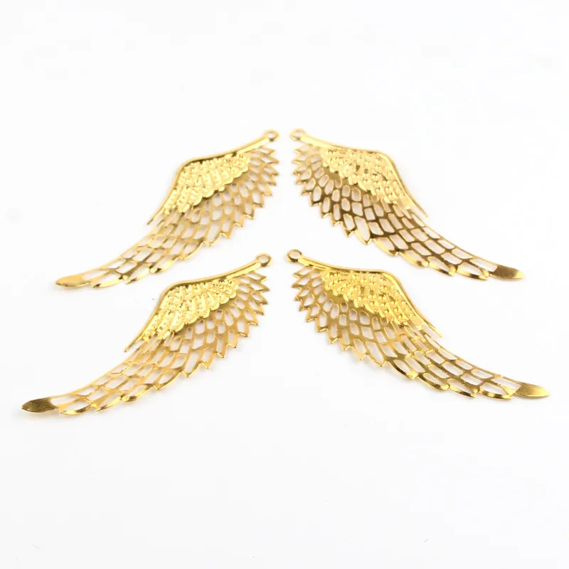 Gold 30Pcs wing Metal Connectors 24x70mm Filigree for Jewelry Making DIY Accessories Charm | Украшения и аксессуары
