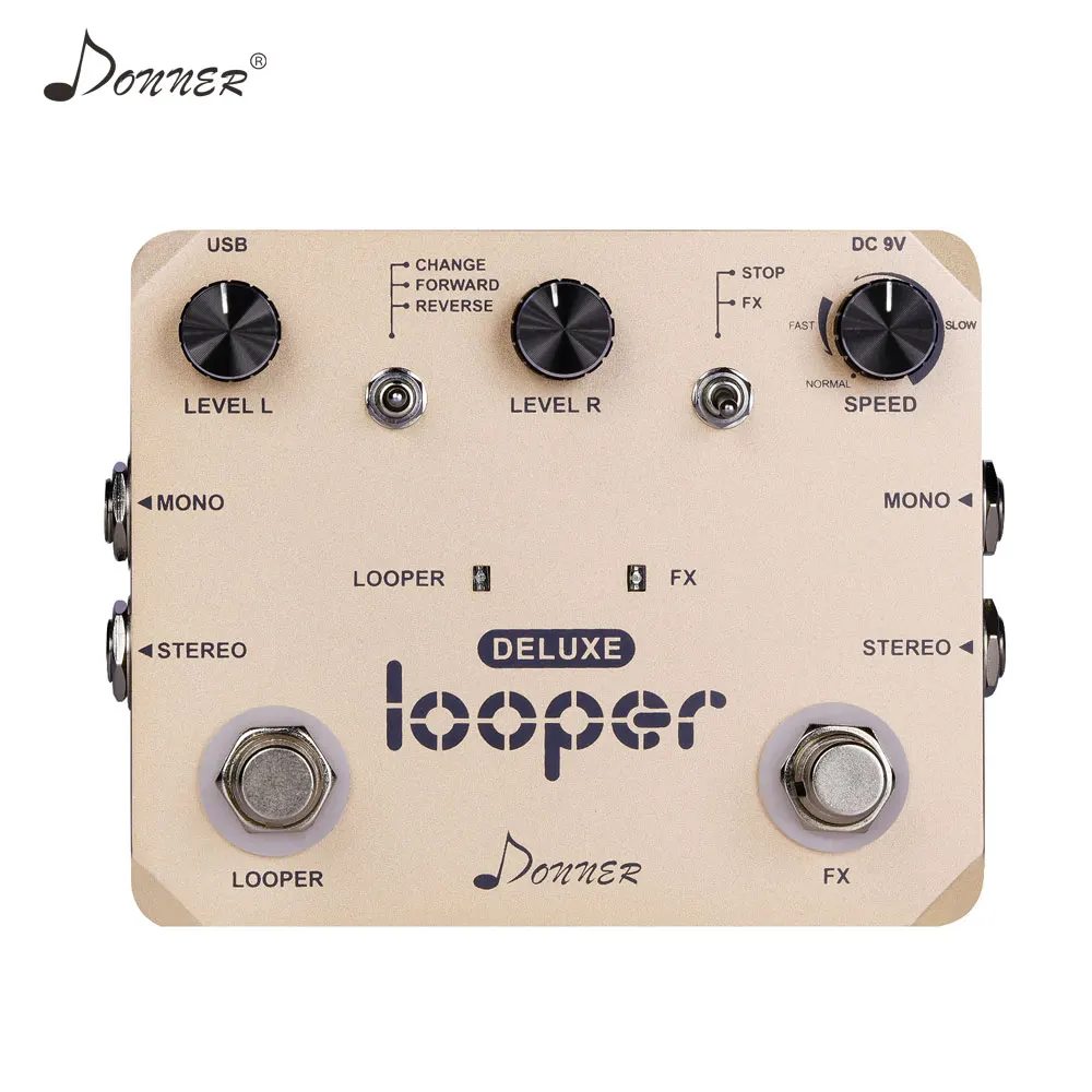 Педаль для гитары Donner Deluxe Looper 10 минут неограниченный контроль задержки