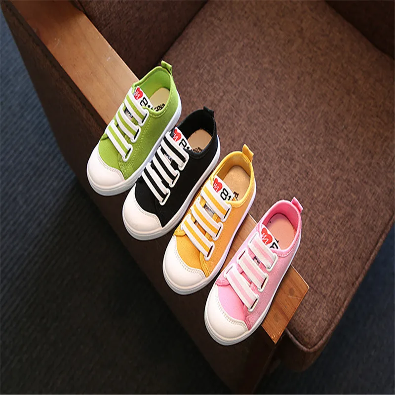 Детская обувь сезон весна-осень 2018 года парусиновая детская для девочек Белая