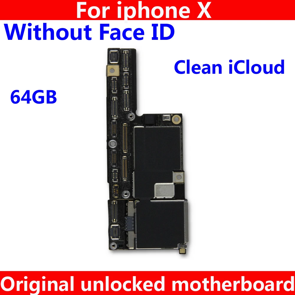 Оригинальная материнская плата для iphone X 64 ГБ без Face ID полностью разблокированная