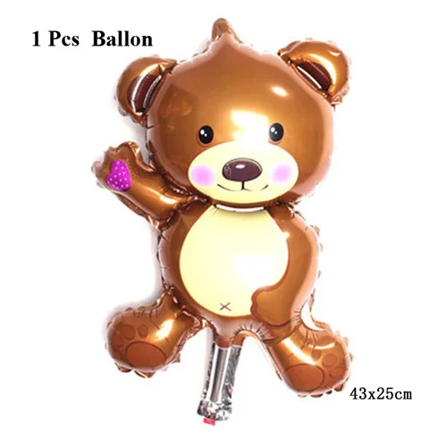 mini brown bear Подарок на день рождения, топперы для кексов, вечерние принадлежности для торта под морем, вечерние украшения, Принцесса София, супер крылья, топпер для торта - Цвет: mini brown bear