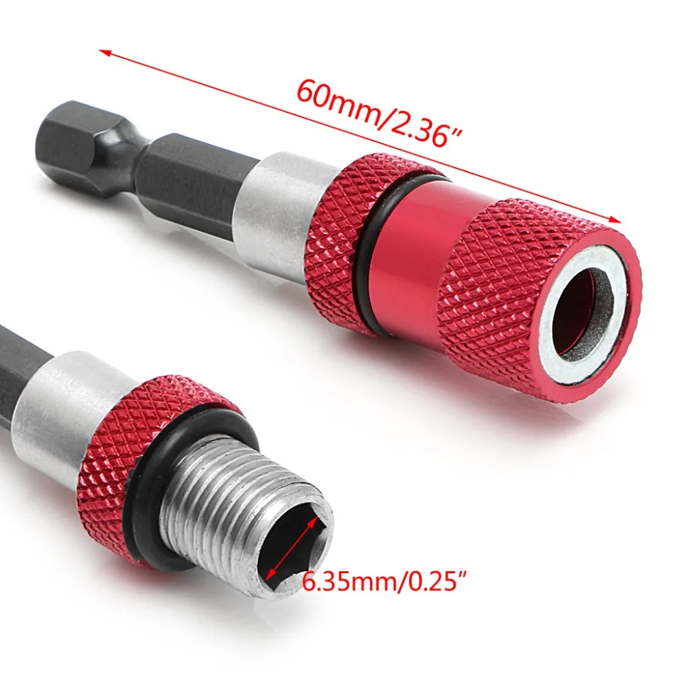 

1/4 Hex Shank Drill Magnetic Screwdriver Bit 60mm Adjustable Extension Bar Hand Tools