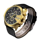 Часы наручные Cagarny Мужские кварцевые, роскошные брендовые классные водонепроницаемые золотистые в стиле милитари