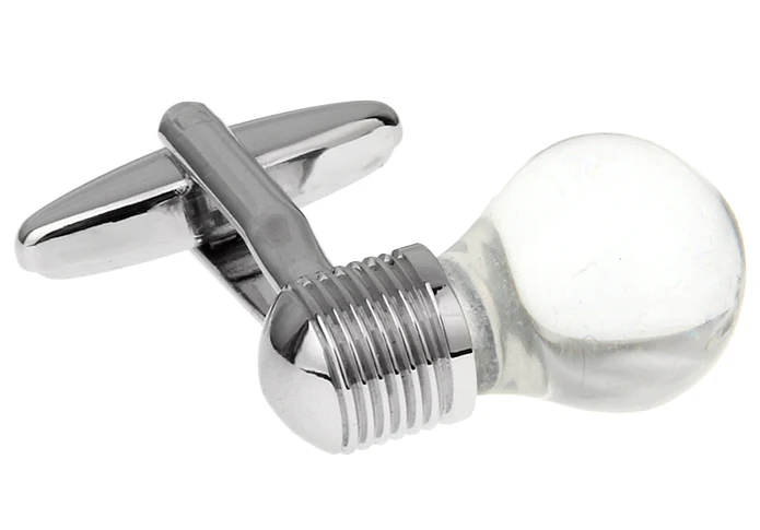Sunnylink Men's Cuff Links Red Transparent Silver Light bulb Cufflinks for shirt L1243 | Украшения и аксессуары