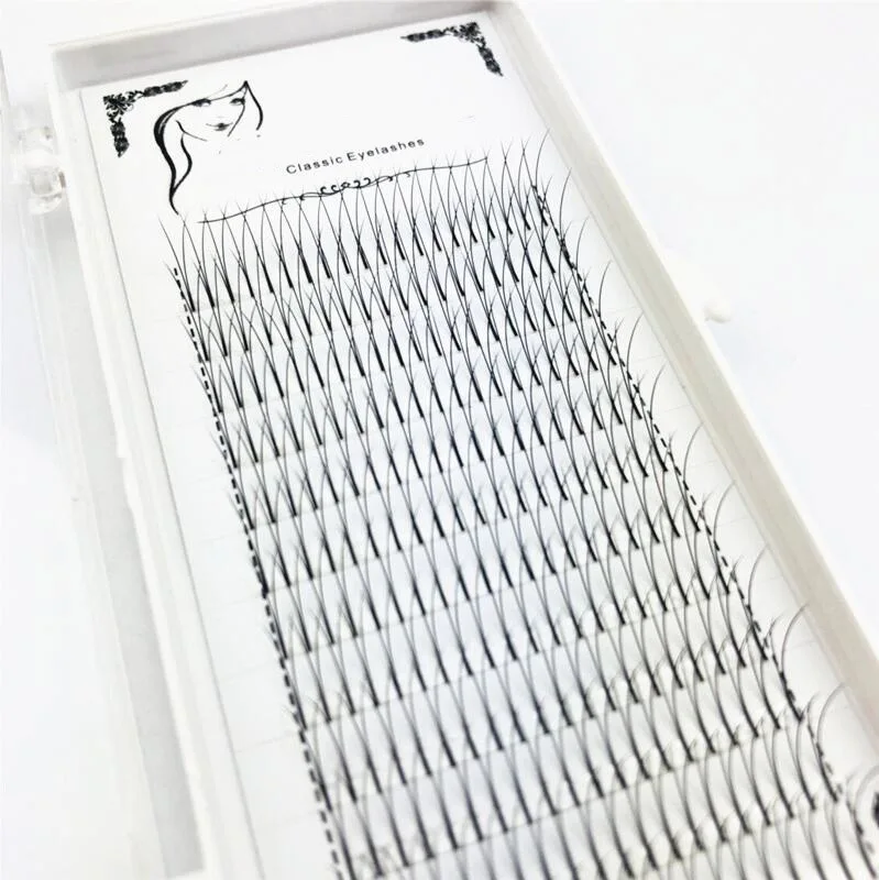 Новинка 2D русская искусственная кожа короткий стержень готовые Ресницы C D