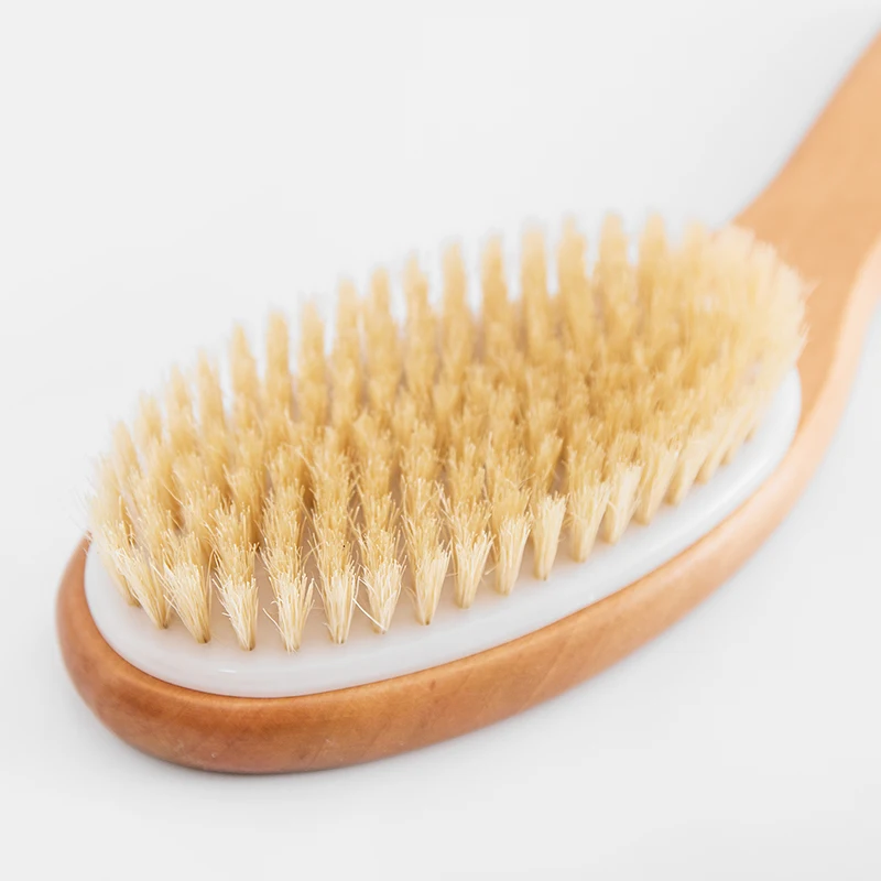TREESMILE Exfoliating Wooden Body Massage Shower Brush Natural Bristle Bath SPA Woman Man Skin Care Dry D40 | Дом и сад