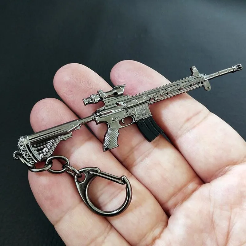 Игра PUBG оружие пистолет Модель брелок 98K AWM VSS брелок для ключей сплав брелок косплей ювелирные изделия размер 10 см