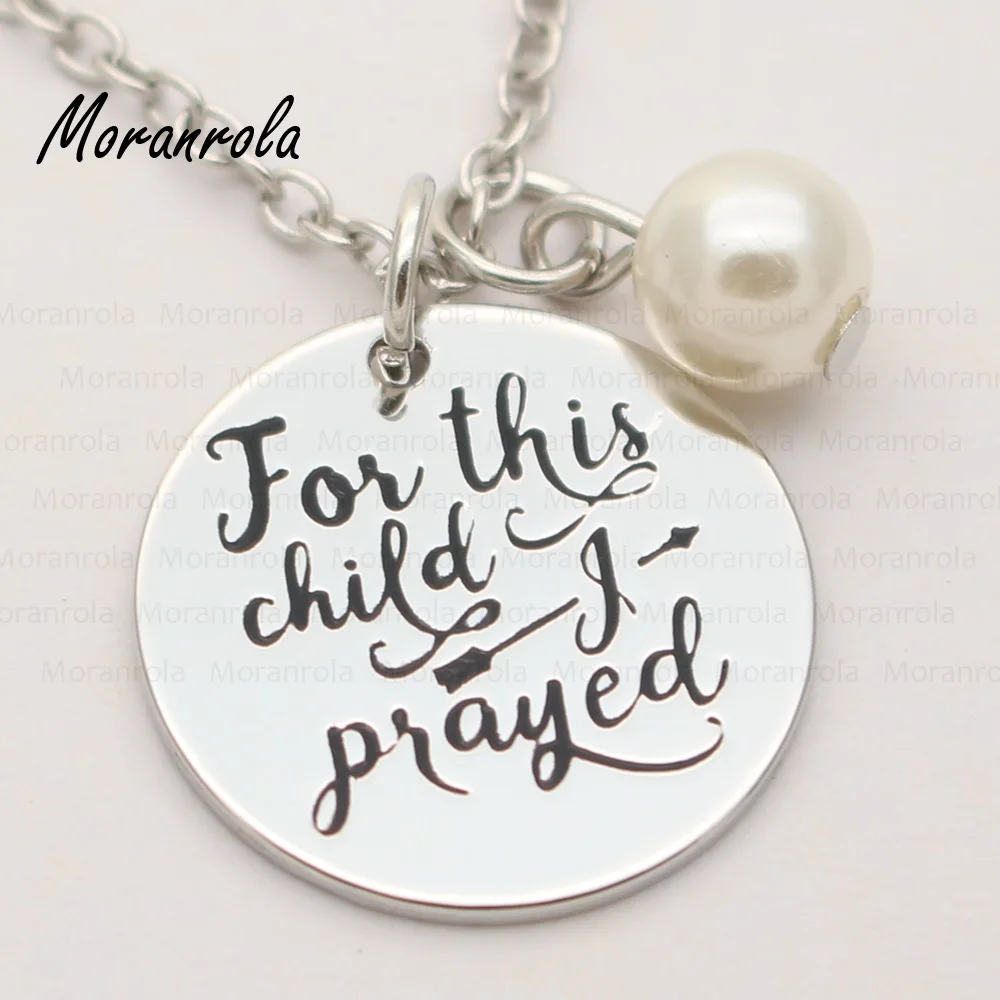 New Arrivals &quotFor This Child I Prayed &quotNecklace &ampkeychain charm Gift for Mom Adoption Mother's Jewelry Christmas gift |