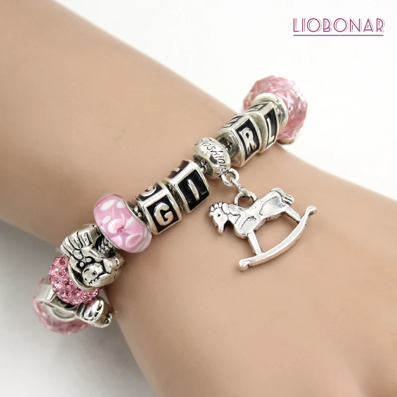 Новое поступление качалка Лошадь Шарм Европейский стиль бусины из муранского