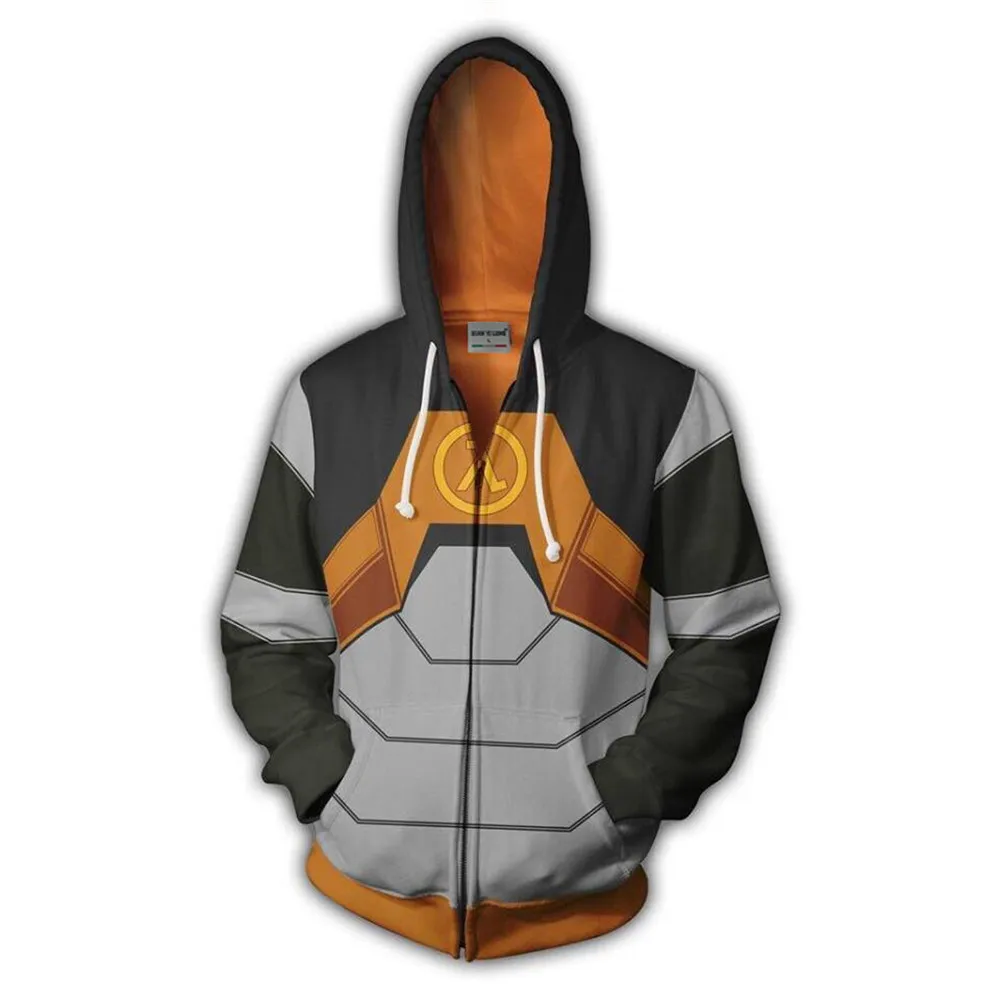 Game half-life Cosplay Anime Costume Movie 3D Hoodie Sweatshirts Men Women Jackets 2019 New Unisex jacket | Тематическая одежда и