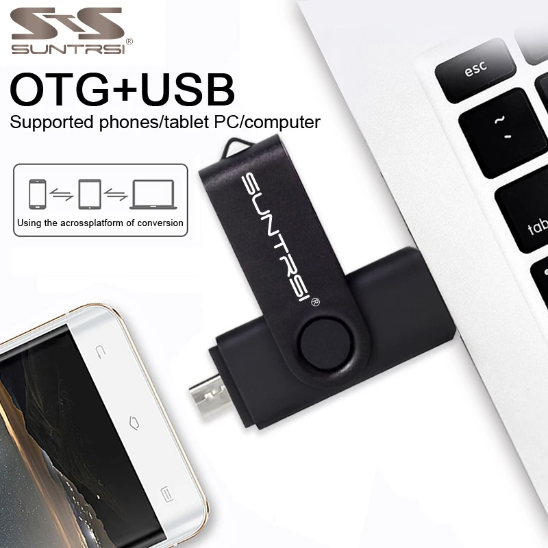 Suntrsi Usb 2 0 OTG флеш накопитель 128 Гб 64 USB для микро смартфона 32 16 Внешняя память