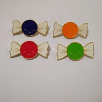 custom metal candy badge low price round paint pin