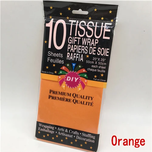 Orange 49*49 см тканевая бумага цветочный оберточная бумага цветок 10 шт./лот украшение дома праздничные и вечерние Свадебная подарочная упаковка поставки - Цвет: Orange