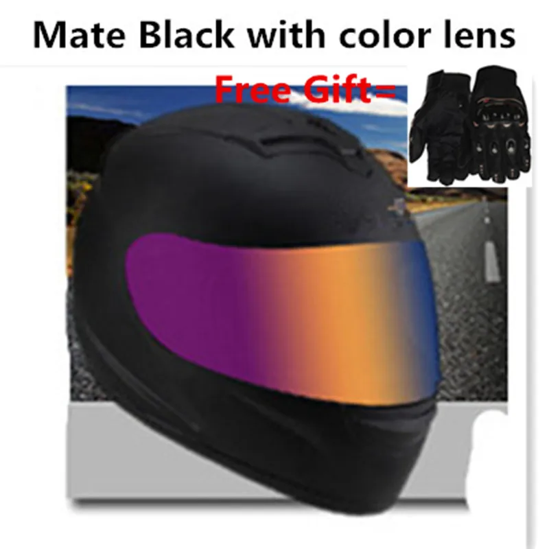 matte black helmet Уличный мотоциклетный шлем для мужчин и женщин DOT Certified Full Face мотоциклетный шлем для крейсеров спортивный уличный велосипед - Цвет: matte black helmet
