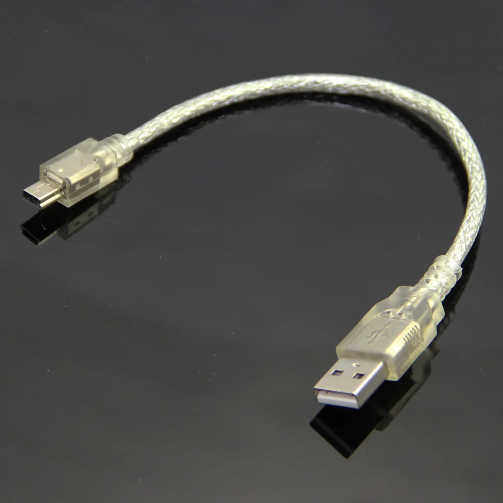 Bochara 20 см мини 5 контактный USB кабель 2 0 Тип A папа 5P для передачи данных двойное