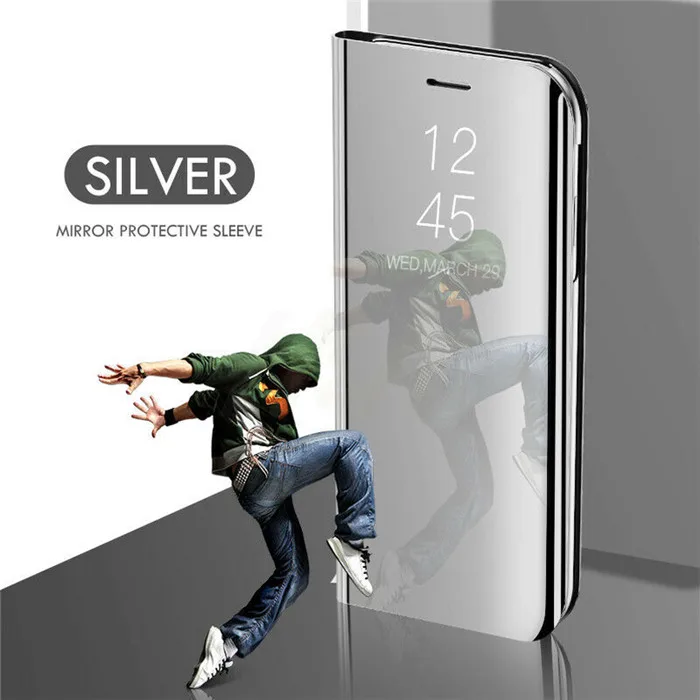 Для huawei Y6 Pro Y7 Y9 чехол умный зеркальный чехол для huawei Y5 Y6 Y7 Prime Y9 откидная кожаная задняя крышка с подставкой