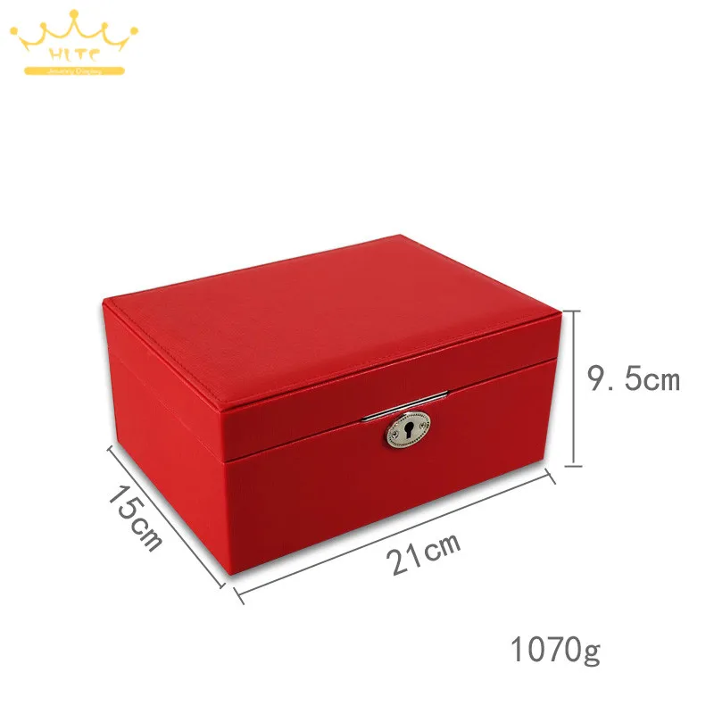 

4-color multi-layer large-capacity portable with mirror and key cosmetic case jewelry storage box travel essential