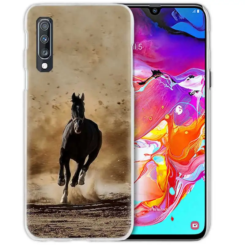 В форме лошадок, животных, чехол для samsung Galaxy A50 A70 A80 A20e A60 A40 A30 A20 A10 A8 A6 плюс A9 A7 жесткий чехол PC Fundas Capa чехол для телефона