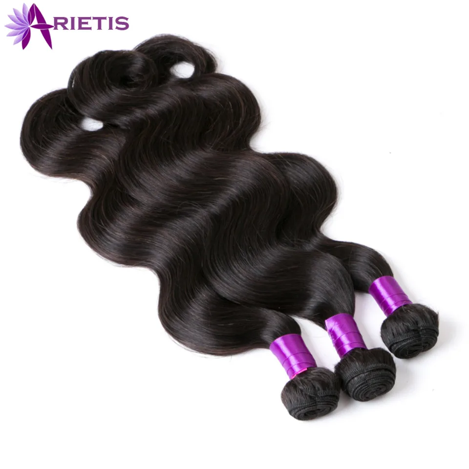 Овна Девы Человеческих Волос Перуанский Объемной Волны Weave Связки 100%