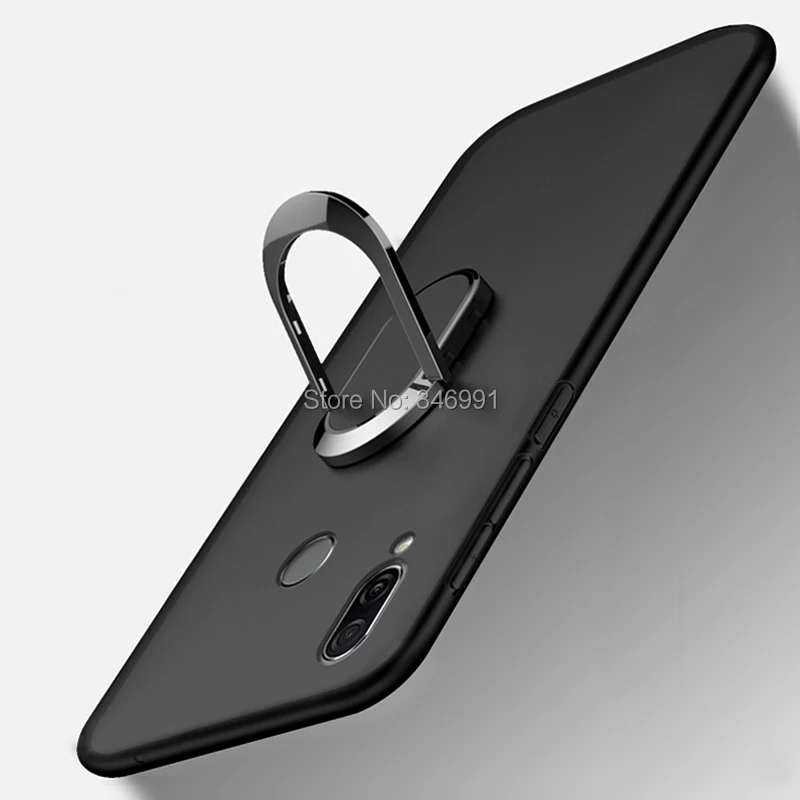 umidigi a3x 3gb 16gb case luxury 5 7 inch soft black silicone magnetic car holder ring case for umidigi a3x phone cover free global shipping