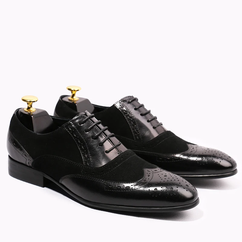 2017 британские мужские оксфорды из натуральной кожи с острым носком деловые