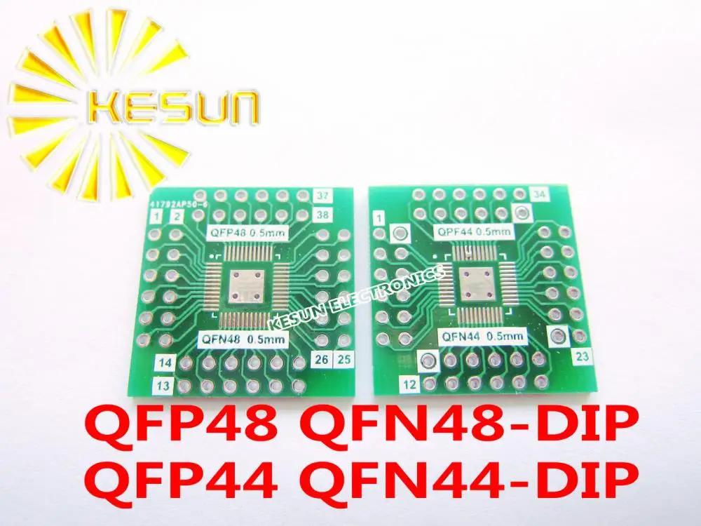 100 шт. X QFN48 QFP48 Поворотный адаптер DIP48 QFN44 QFP44 DIP44 0 5 мм IC Разъем/адаптер пластина PCB|pcb