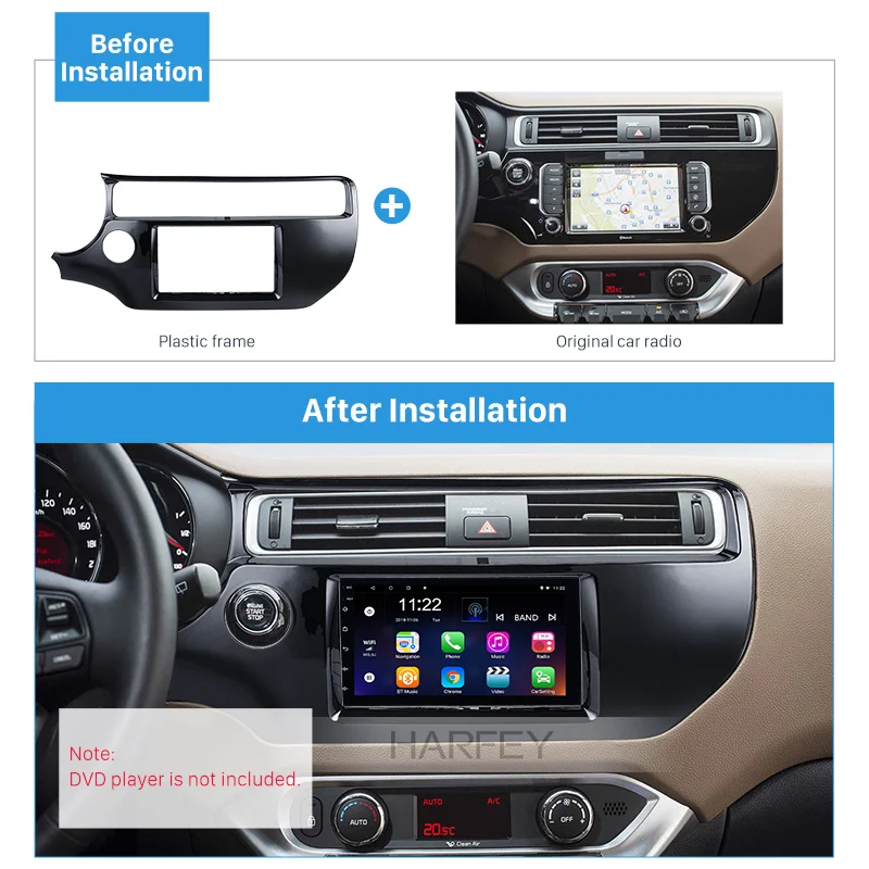 Автомагнитола Harfey для KIA K3/ RIO LHD 2015 173*98 178*100 178*102 мм|Панели| |