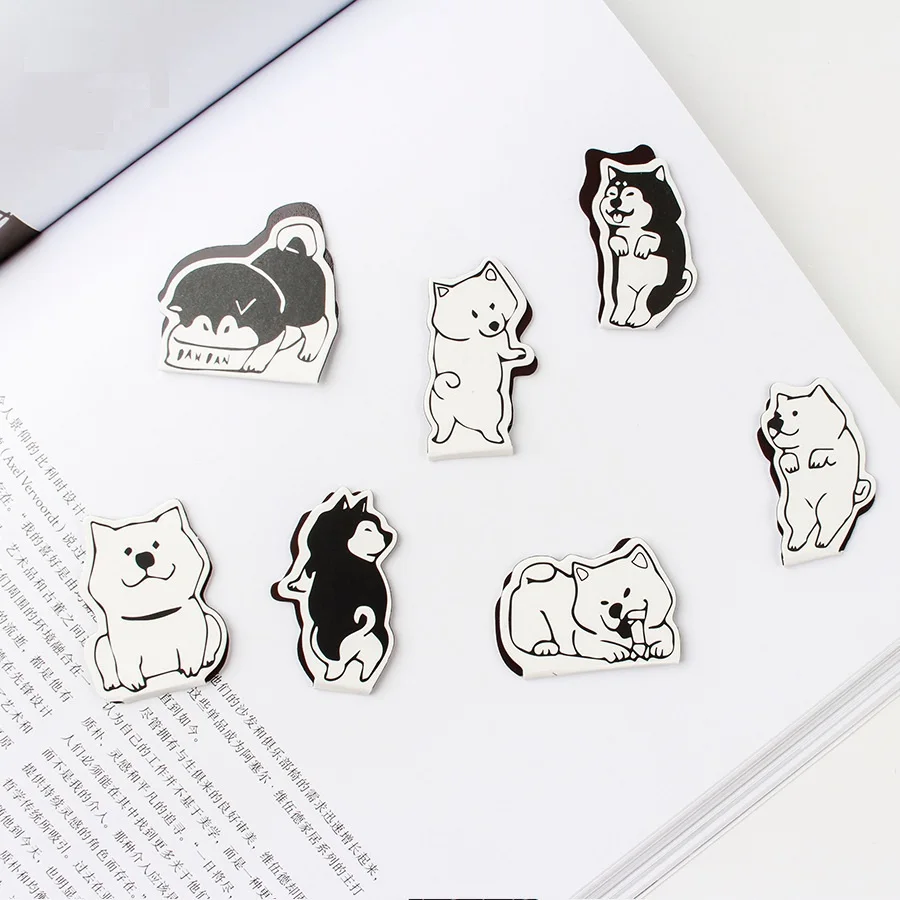 24 шт./лот kawaii собака магнитные закладки для чтения книг детский подарок