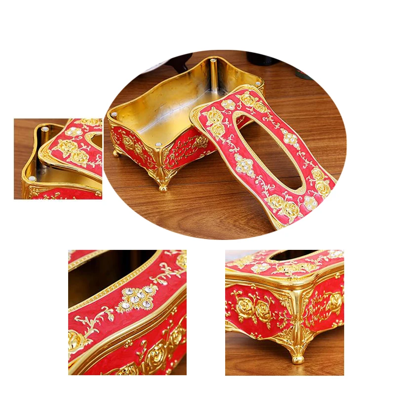 Acrylic Tissue Box European Style Rectangle Case Paper Holder Table Decoration Accessories Napkin Towel holder | Дом и сад