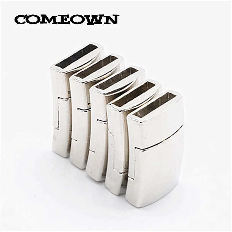 Застежки для ювелирных изделий COMEOWN 5 шт. застежки плоских кожаных шнуров