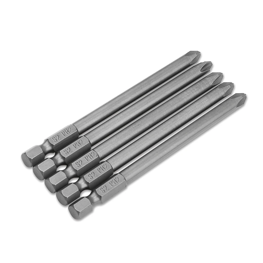5 шт. шестигранная отвертка DEKO SCRE06 S2 сталь 1/4 дюйма шестигранный хвостовик винт