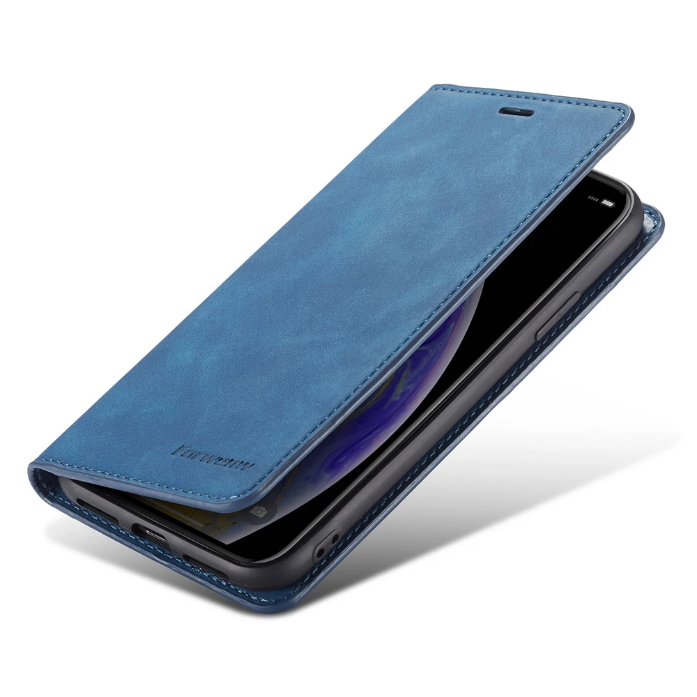 Роскошный кожаный флип чехол для Apple iPhone 12 Mini 11 Pro MAX 6 6S 7 8 Plus X XR XS 5 S SE 2020 Магнитный