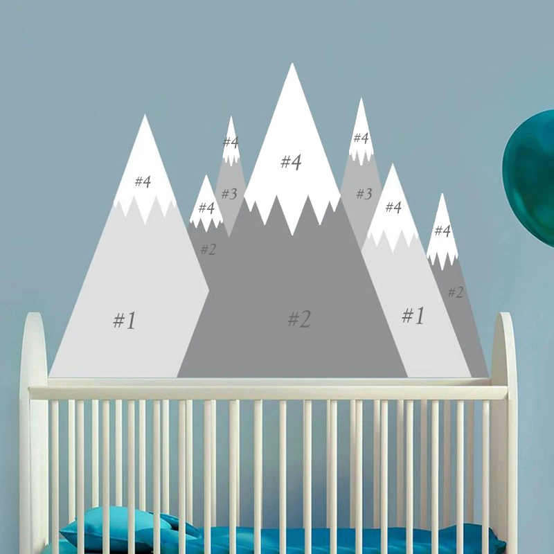 DIY самоклеящиеся фотообои с изображением гор Наклейка на стену в виде Винни Пуха