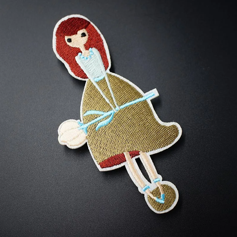 Девушка (Размер: 6 0x12 1 см) DIY значки ткани Mend украшение нашивки джинсовая сумка