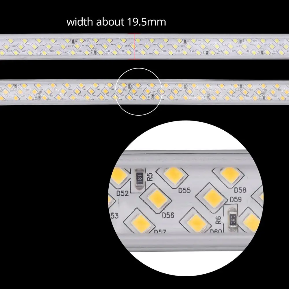 Можно разрезать через каждые 50 см очень яркая светодиодная лента свет 276 светодиодный на метр светодиодный полосы 220 V 220 V для гостиной на заднем дворе квадратной формы
