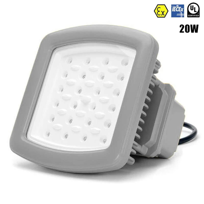 

ATEX UL IECEx взрывобезопасный свет 20 Вт LED high bay освещение класс 1 AC100V-277V UL DLC 20 Вт LED взрывозащищенный прожектор