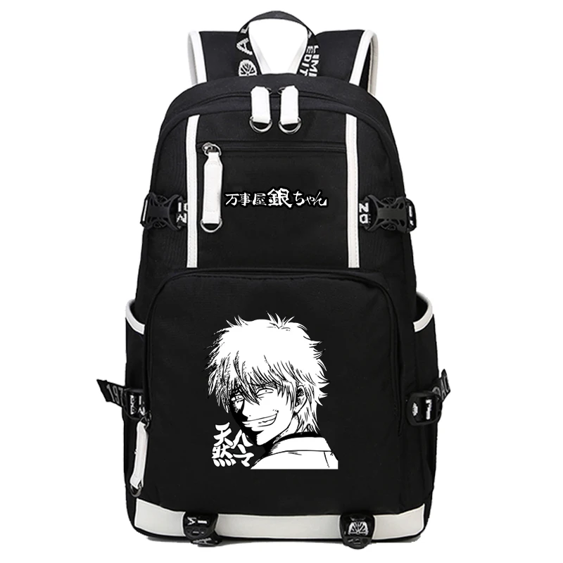 Рюкзаки унисекс High-Q в японском стиле аниме школьные ранцы GINTAMA Sakata Gintoki Kagura Sadaharu