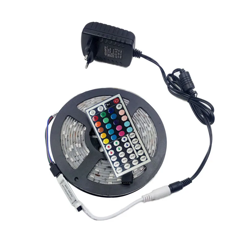 SMD5050 30 светодиодный s/m светодиодный s светильник, водостойкая Светодиодная лента RGB, светильник с WiFi контроллером переменного тока 220 В 5 м постоянного тока 12 В, гибкая лента, полный комплект