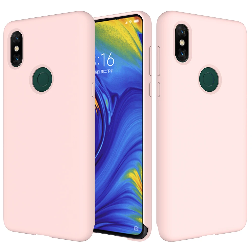 Чехол для Xiaomi mi x 3, цветной мягкий жидкий силиконовый чехол для Red mi K20 Note 7 mi x3 9 SE 9T 8 lite, задняя крышка для телефона, чехол - Цвет: Розовый
