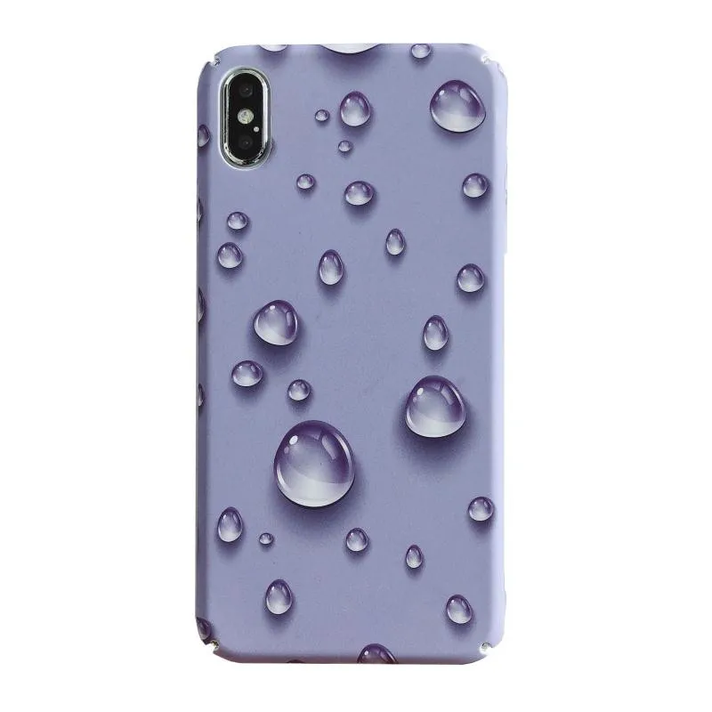 Жесткий чехол для телефона с 3D каплями воды и дождя iphone x xs max xr 10 Хрустальная