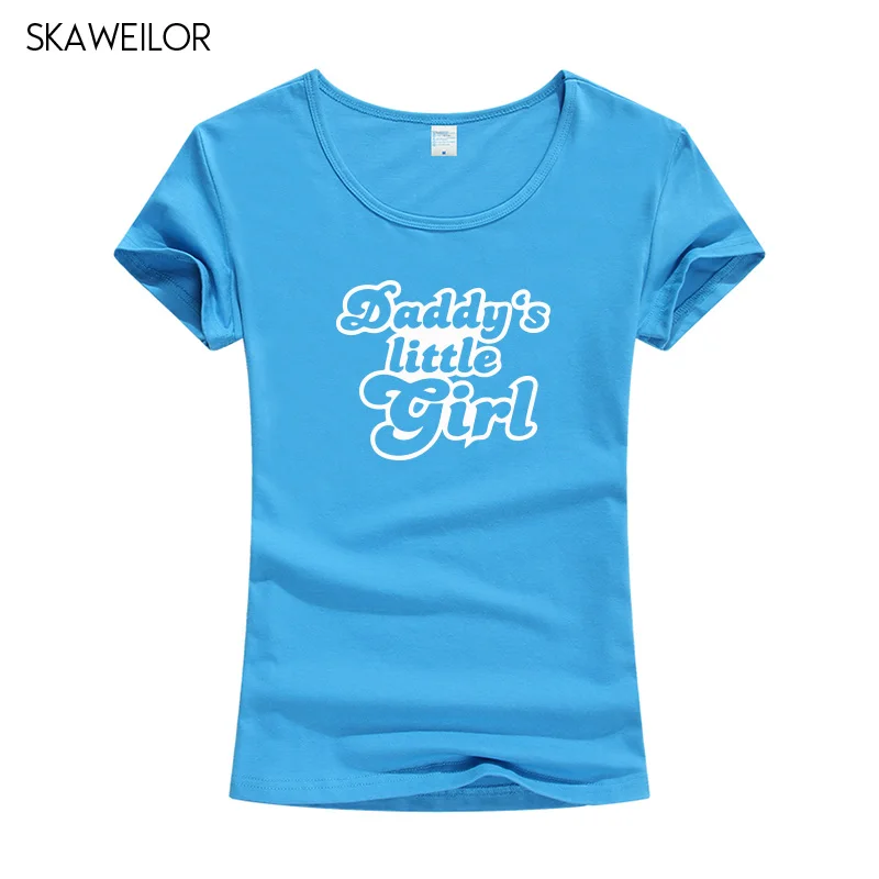 Daddy's Little Girl Print Women T-shirt Cotton Casual Funny Short Sleeve O-neck T Shirt For Lady Top Tee Hipster | Женская одежда