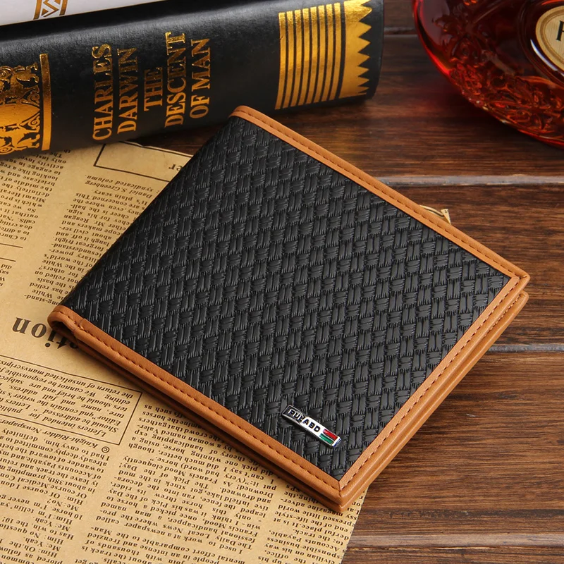 Модные мужские кошельки новый парусиновый дизайн качественный синий серый цвет