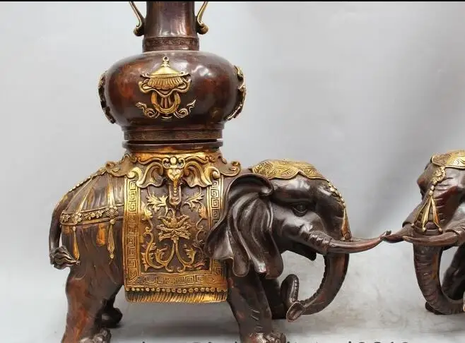 Бесплатная 16 &quotКитайская народная медная позолота восемь сокровищ слон