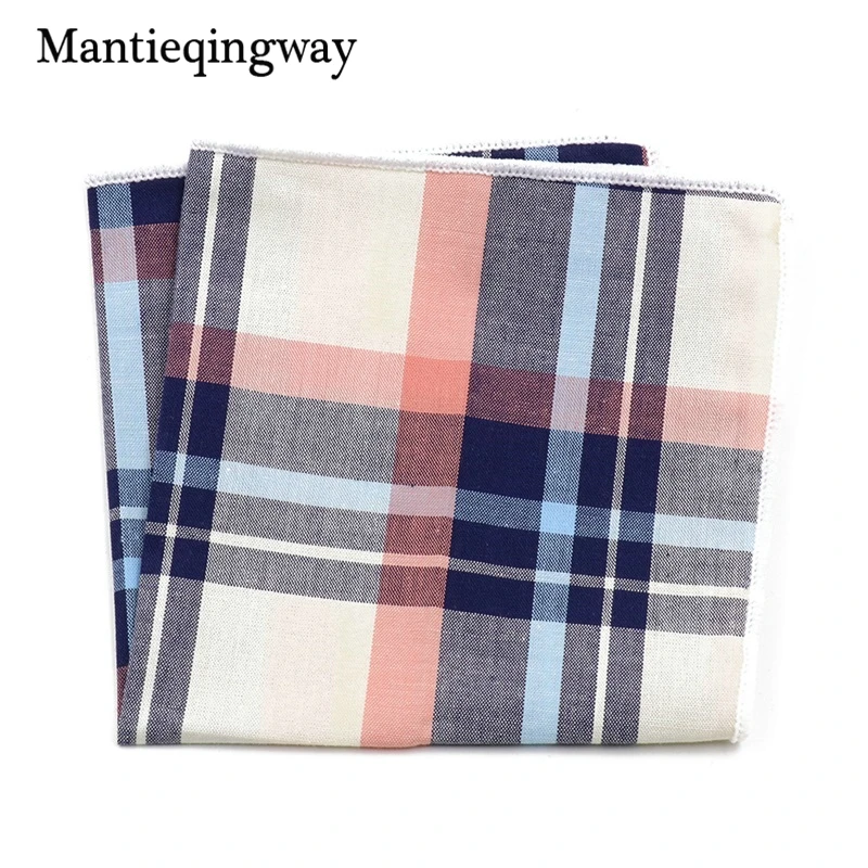 Mantieqingway Модный повседневный Клетчатый и полосатый носовой платок для мужчин