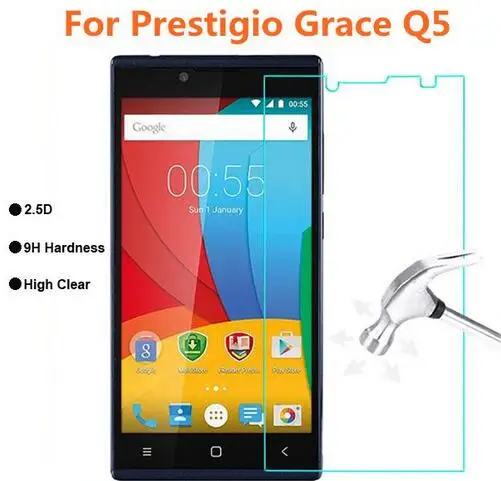 2 шт. закаленное стекло для Prestigio Grace Q5 защита экрана 9H 2.5D Защитная стеклянная